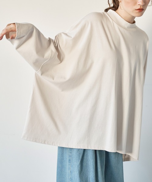 Kelen(ケレン)の「「KELEN/ケレン」ワイドボックスシルエットトップス(Tシャツ/カットソー・レディース・ライトベージュ/ブラック/ブルー系その他/ブラウン・FREE)」の18枚目の写真