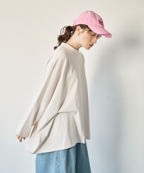 Kelen(ケレン)の「「KELEN/ケレン」ワイドボックスシルエットトップス(Tシャツ/カットソー・レディース・ライトベージュ/ブラック/ブルー系その他/ブラウン・FREE)」の19枚目の写真