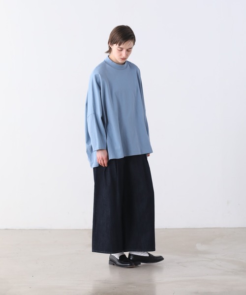 Kelen(ケレン)の「「KELEN/ケレン」ワイドボックスシルエットトップス(Tシャツ/カットソー・レディース・ライトベージュ/ブラック/ブルー系その他/ブラウン・FREE)」の9枚目の写真