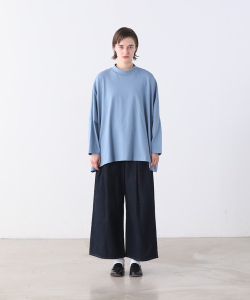 Kelen(ケレン)の「「KELEN/ケレン」ワイドボックスシルエットトップス(Tシャツ/カットソー・レディース・ライトベージュ/ブラック/ブルー系その他/ブラウン・FREE)」の10枚目の写真