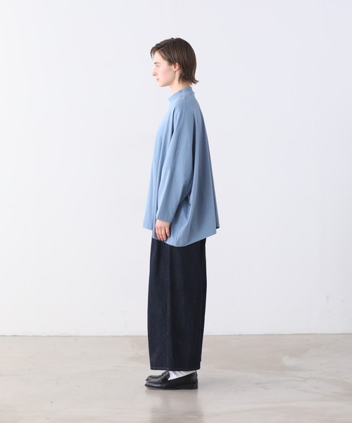 Kelen(ケレン)の「「KELEN/ケレン」ワイドボックスシルエットトップス(Tシャツ/カットソー・レディース・ライトベージュ/ブラック/ブルー系その他/ブラウン・FREE)」の11枚目の写真