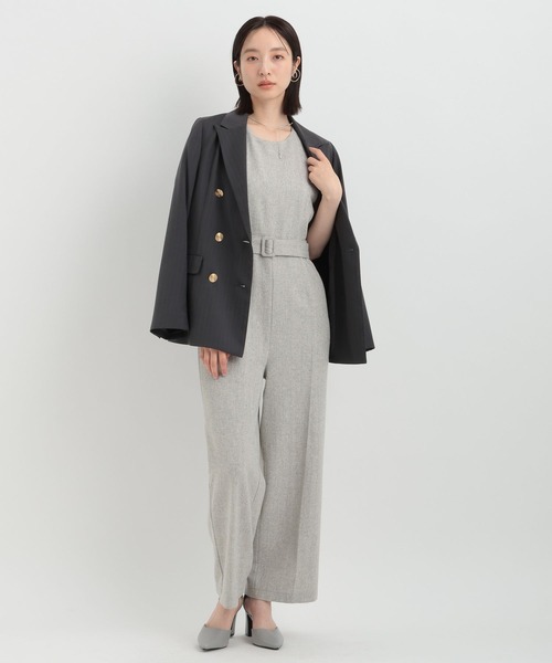 Andemiu（アンデミュウ）の「ラメツイードオールインワン140135（つなぎ/オールインワン・レディース・グレー/ブラック・SMALL/MEDIUM）」の5枚目の写真