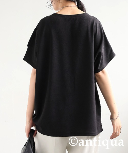 antiqua(アンティカ)の「フリルトップス(Tシャツ/カットソー・レディース・ホワイト/ブラック・ONESIZE)」の11枚目の写真