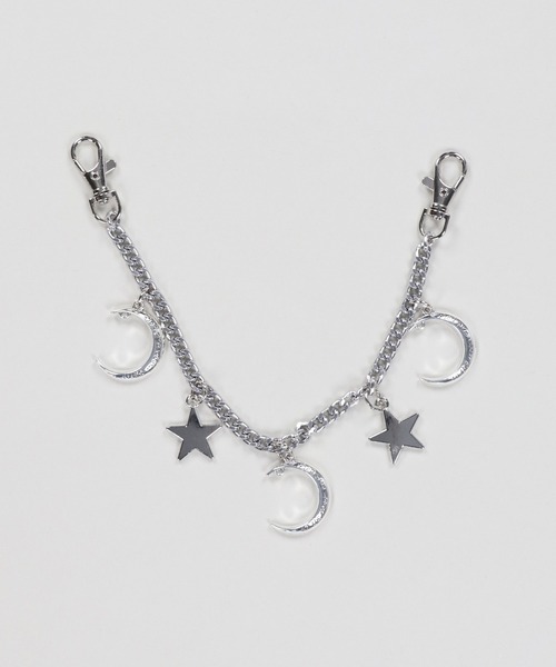 SPINNS（スピンズ）の「スター&ムーン ウォレットチェーン（ウォレットチェーン・レディース・シルバー・ONESIZE）」の2枚目の写真