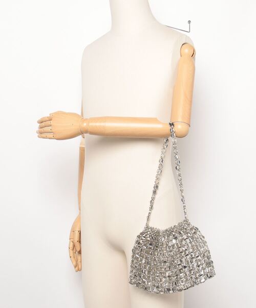 FREE STYLISTS（フリー スタイリスト）の「スクエアハンドバッグ　パーティバッグ キラキラバッグ（ハンドバッグ・レディース・シルバー・FREE）」の14枚目の写真