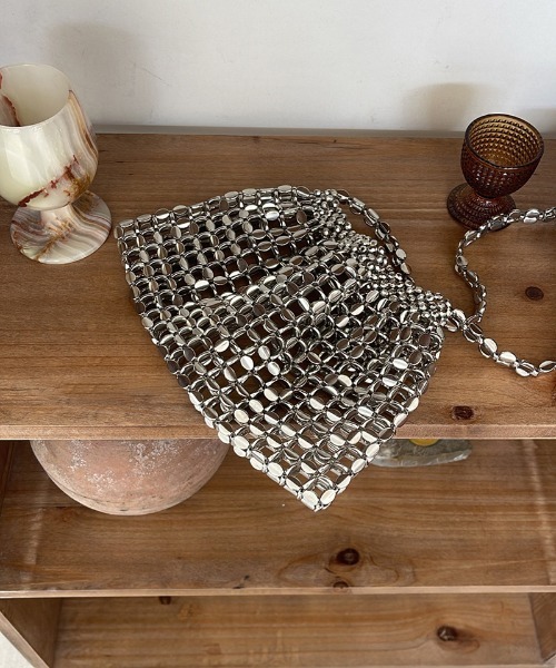 FREE STYLISTS（フリー スタイリスト）の「スクエアハンドバッグ　パーティバッグ キラキラバッグ（ハンドバッグ・レディース・シルバー・FREE）」の10枚目の写真