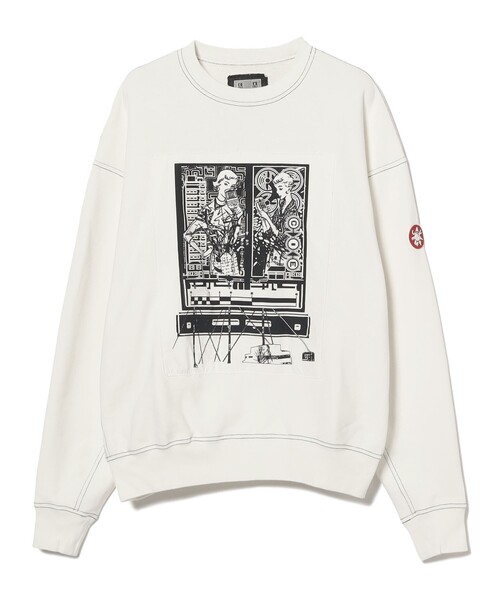 C.E(シーイー)の「C.E / WASHED WHITE TEMPLE CREW NECK(スウェット・メンズ・ホワイト・XL/M/L)」の2枚目の写真