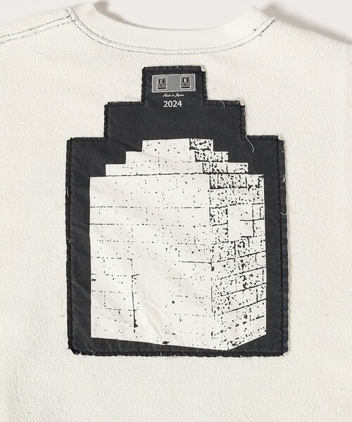 C.E / WASHED WHITE TEMPLE CREW NECK（スウェット）｜C.E（シーイー