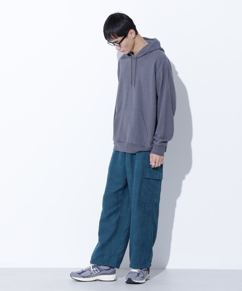 Apo(s)ture(アポスチャー)の「LUCAS-002/フェイクスウェードカーゴパンツ(カーゴパンツ・メンズ・ブラック/グレー/ベージュ/グリーン・XS/S/M/L/XL)」の17枚目の写真