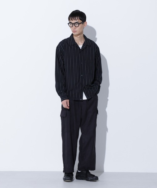 Apo(s)ture(アポスチャー)の「LUCAS-002/フェイクスウェードカーゴパンツ(カーゴパンツ・メンズ・ブラック/グレー/ベージュ/グリーン・XS/S/M/L/XL)」の20枚目の写真