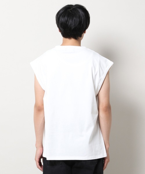 anuans ホワイトノースリーブタンクトップ anuans ホワイトノースリーブタンクトップ