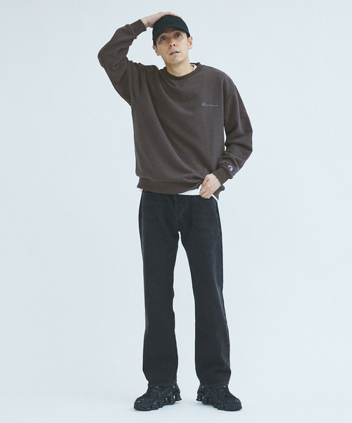 Champion(チャンピオン)の「CHAMPION 417別注 CVC フレンチテリースウェット(スウェット・メンズ・チャコールグレー/ブラック/ベージュ/ブルー/グリーン/アイボリー・MEDIUM/LARGE/X-LARGE)」の8枚目の写真