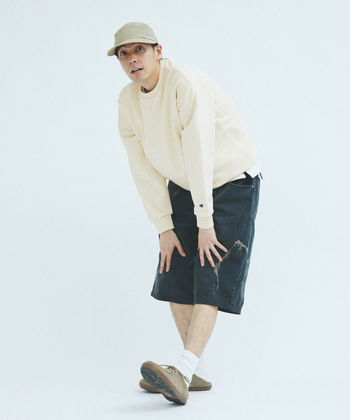 Champion(チャンピオン)の「CHAMPION 417別注 CVC フレンチテリースウェット(スウェット・メンズ・チャコールグレー/ブラック/ベージュ/ブルー/グリーン/アイボリー・MEDIUM/LARGE/X-LARGE)」の10枚目の写真