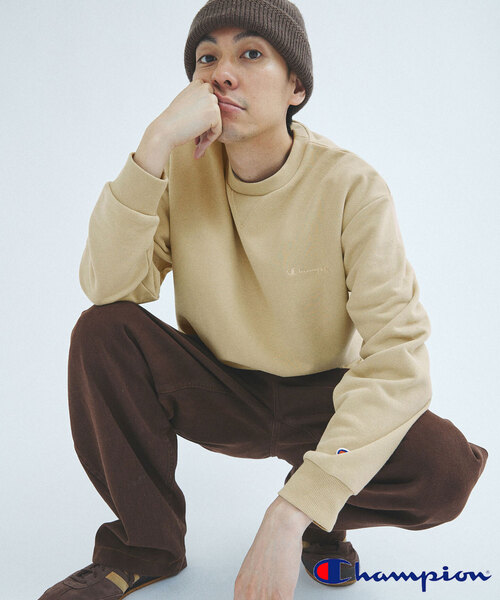 Champion(チャンピオン)の「CHAMPION 417別注 CVC フレンチテリースウェット(スウェット・メンズ・チャコールグレー/ブラック/ベージュ/ブルー/グリーン/アイボリー・MEDIUM/LARGE/X-LARGE)」の14枚目の写真