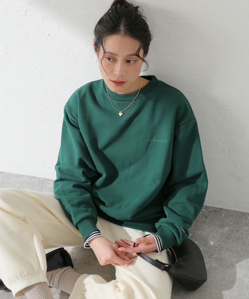 Champion(チャンピオン)の「CHAMPION 417別注 CVC フレンチテリースウェット(スウェット・メンズ・チャコールグレー/ブラック/ベージュ/ブルー/グリーン/アイボリー・MEDIUM/LARGE/X-LARGE)」の21枚目の写真