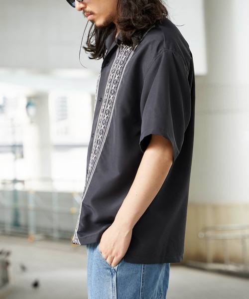 NO NEED（ノーニード）の「キューバ刺繍 オープンカラーシャツ
