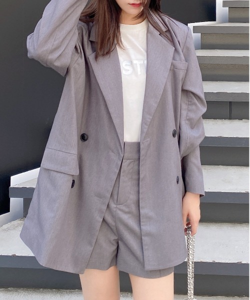 INGNI（イング）の「ミドル丈テーラードジャケット（テーラードジャケット・レディース・ブラック/グレー/ネイビー/アイボリー/ブラック系その他/グレー系その他2/ネイビー系1・M）」の22枚目の写真