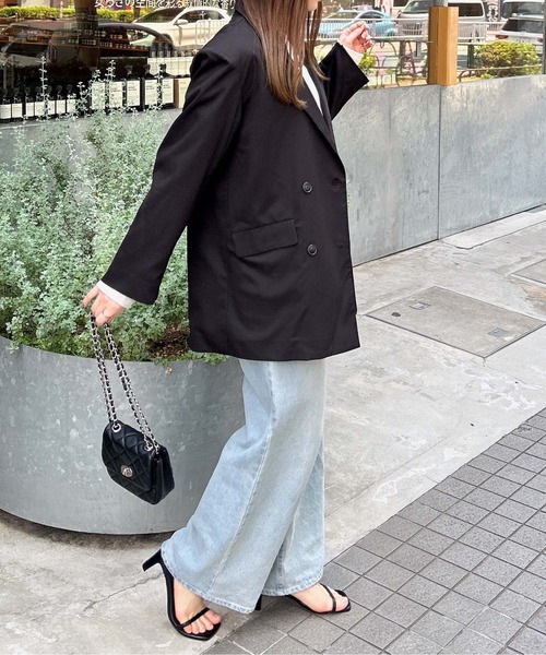 INGNI（イング）の「ミドル丈テーラードジャケット（テーラードジャケット・レディース・ブラック/グレー/ネイビー/アイボリー/ブラック系その他/グレー系その他2/ネイビー系1・M）」の14枚目の写真