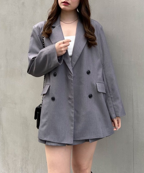 INGNI（イング）の「ミドル丈テーラードジャケット（テーラードジャケット・レディース・ブラック/グレー/ネイビー/アイボリー/ブラック系その他/グレー系その他2/ネイビー系1・M）」の16枚目の写真