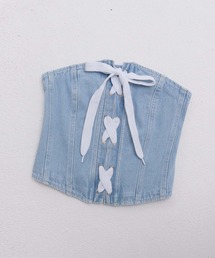 BAUM UND PFERDGARTEN / MAOKI (Denim)(レースアップデニムビスチェ)