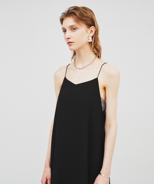 cloenc（クロエンス）の「◆【手洗い可】レーヨンキャミワンピース（ワンピース・レディース・カーキ/ブラック・02/01）」の4枚目の写真