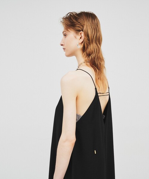 cloenc（クロエンス）の「◆【手洗い可】レーヨンキャミワンピース（ワンピース・レディース・カーキ/ブラック・02/01）」の3枚目の写真