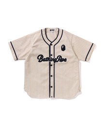 Bathing Ape ストライプ ベースボールシャツ A BATHING APE（アベイシングエイプ）の「A BATHING APE