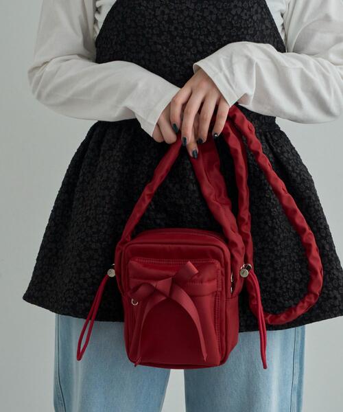 WEGO（ウィゴー）の「WEGO/リボンギャザーミニショルダー（ショルダーバッグ・レディース・ブラック/ワイン/シルバー/その他1・FREE）」の12枚目の写真