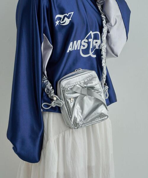 WEGO（ウィゴー）の「WEGO/リボンギャザーミニショルダー（ショルダーバッグ・レディース・ブラック/ワイン/シルバー/その他1・FREE）」の13枚目の写真