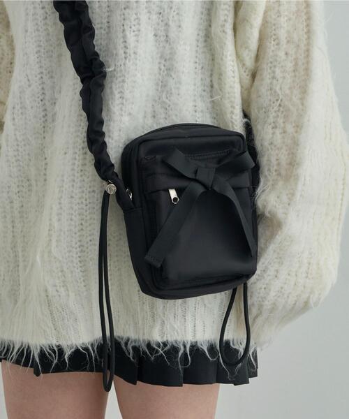 WEGO（ウィゴー）の「WEGO/リボンギャザーミニショルダー（ショルダーバッグ・レディース・ブラック/ワイン/シルバー/その他1・FREE）」の15枚目の写真