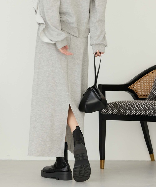 Edit Sheen（エディットシーン）の「スウェットスカート（スカート・レディース・グレイッシュベージュ/ブラック/グレー・M）」の11枚目の写真