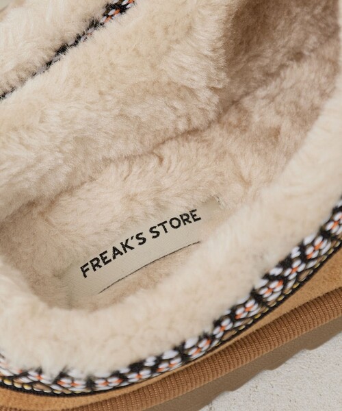 FREAK'S STORE(フリークスストア)の「限定展開 チロリアン 柄テープ ムートン モックシューズ(ブーツ・レディース・ブラック/キャメル/ベージュ・38/37/36)」の15枚目の写真