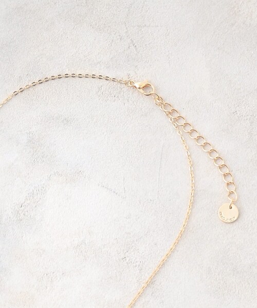 OPAQUE.CLIP（オペークドットクリップ）の「◆カラーダブルリングネックレス（ネックレス・レディース・ライトブルー/オフホワイト/ブラウン系・00）」の7枚目の写真