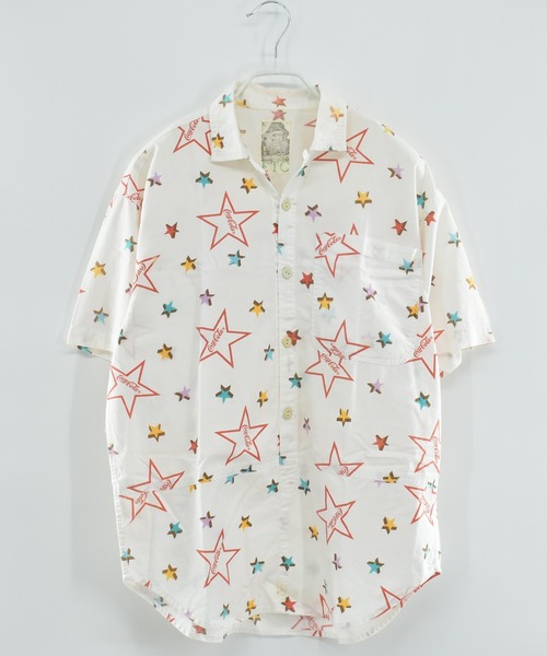 VINTAGE（ヴィンテージ）の「【ヴィンテージ古着】J.G.HOOK 総柄 コーラ 企業ロゴ ショートスリーブプルオーバーシャツ（シャツ/ブラウス・メンズ・ホワイト・MEDIUM）」の2枚目の写真