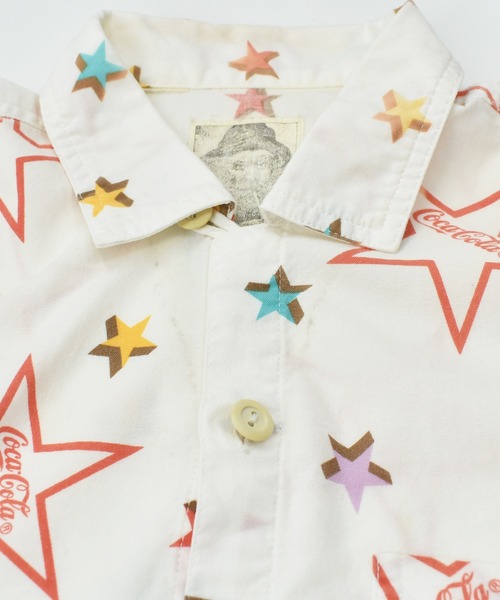 VINTAGE（ヴィンテージ）の「【ヴィンテージ古着】J.G.HOOK 総柄 コーラ 企業ロゴ ショートスリーブプルオーバーシャツ（シャツ/ブラウス・メンズ・ホワイト・MEDIUM）」の8枚目の写真