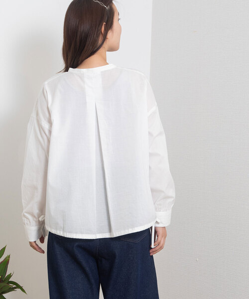 POU DOU DOU(プードゥドゥ)の「ドロストテールパッチワークブラウス(シャツ/ブラウス・レディース・ネイビー/オフホワイト/ブラック・M)」の13枚目の写真