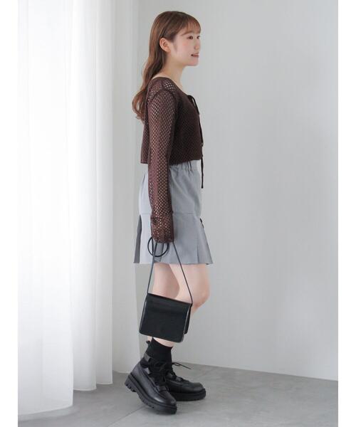 ehka sopo（エヘカソポ）の「レースアップニットブーツ（ブーツ・レディース・オフホワイト/ブラック・M/L）」の7枚目の写真