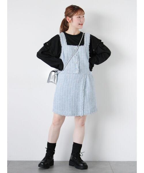 ehka sopo（エヘカソポ）の「レースアップニットブーツ（ブーツ・レディース・オフホワイト/ブラック・M/L）」の18枚目の写真