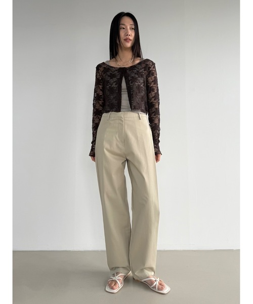 Didot.showroom(ディドット ショールーム)の「2WAYサイドタックワイドパンツ(スラックス・レディース・チャコール/ベージュ/アイボリー・S/M)」の20枚目の写真