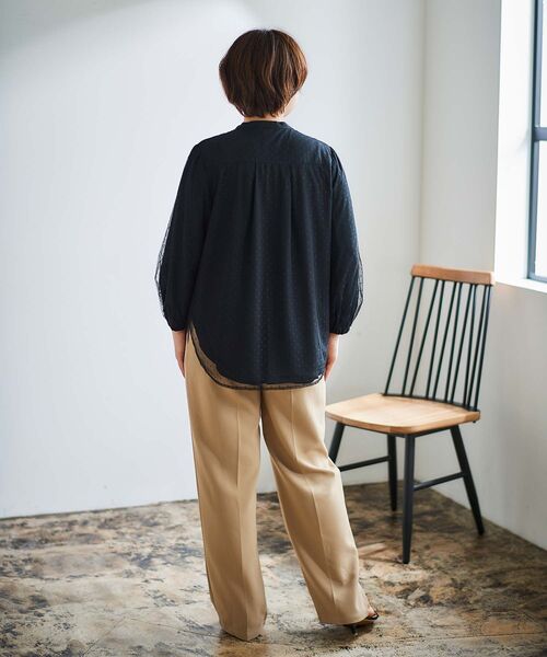 le.coeur blanc(ルクールブラン)の「ドットチュールレイヤードブラウス(シャツ/ブラウス・レディース・アイボリー/ブラック・38)」の17枚目の写真