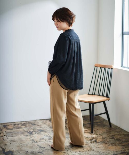 le.coeur blanc(ルクールブラン)の「ドットチュールレイヤードブラウス(シャツ/ブラウス・レディース・アイボリー/ブラック・38)」の18枚目の写真