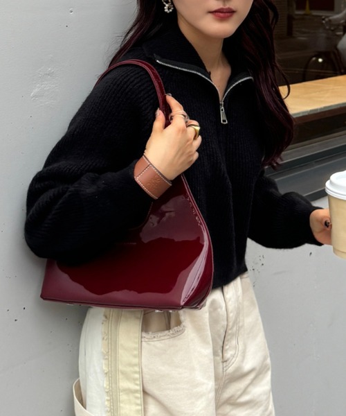 efill（エフィル）の「ハーフジップ ニット（ニット/セーター・レディース・ホワイト/ブラック・FREE）」の20枚目の写真