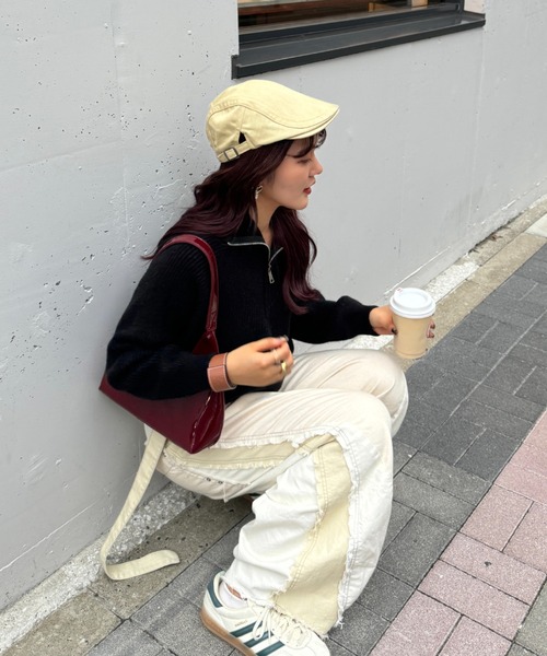 efill（エフィル）の「ハーフジップ ニット（ニット/セーター・レディース・ホワイト/ブラック・FREE）」の21枚目の写真