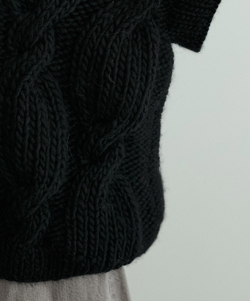 ADAM ET ROPE'（アダムエロペ）の「【KOTIKA(コティカ)】 CLASSIC ONION V-NECK VEST（ニット/セーター・レディース・ブラック/ホワイト系その他・S）」の15枚目の写真