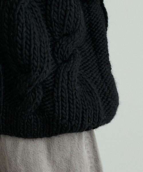 ADAM ET ROPE'（アダムエロペ）の「【KOTIKA(コティカ)】 CLASSIC ONION V-NECK VEST（ニット/セーター・レディース・ブラック/ホワイト系その他・S）」の16枚目の写真