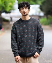 B:MING by BEAMS | 5ゲージ ドット ジャカード ニット(ニット/セーター)