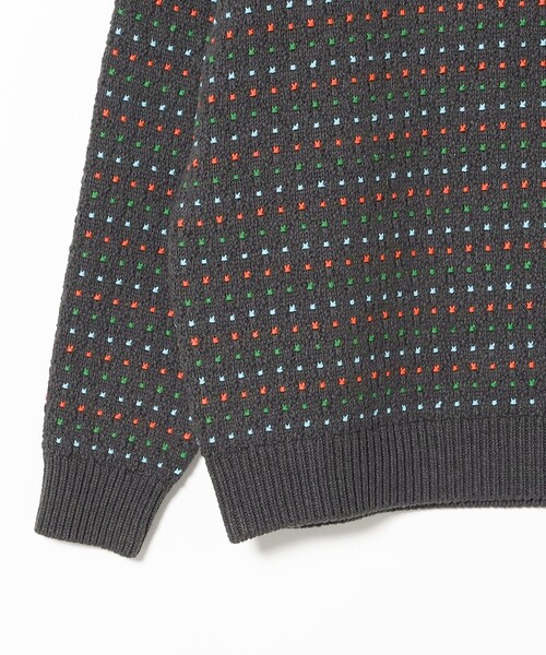 B:MING by BEAMS（ビーミングバイビームス）の「5ゲージ ドット ジャカード ニット（ニット/セーター・メンズ・チャコールグレー/ブラウン・SMALL/MEDIUM/LARGE/X-LARGE）」の18枚目の写真