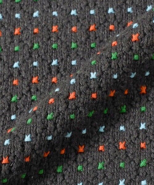 B:MING by BEAMS（ビーミングバイビームス）の「5ゲージ ドット ジャカード ニット（ニット/セーター・メンズ・チャコールグレー/ブラウン・SMALL/MEDIUM/LARGE/X-LARGE）」の20枚目の写真