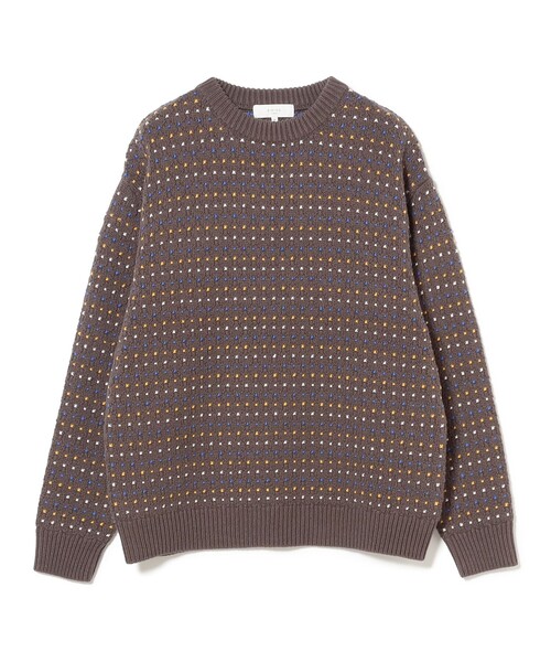 B:MING by BEAMS（ビーミングバイビームス）の「5ゲージ ドット ジャカード ニット（ニット/セーター・メンズ・チャコールグレー/ブラウン・SMALL/MEDIUM/LARGE/X-LARGE）」の21枚目の写真