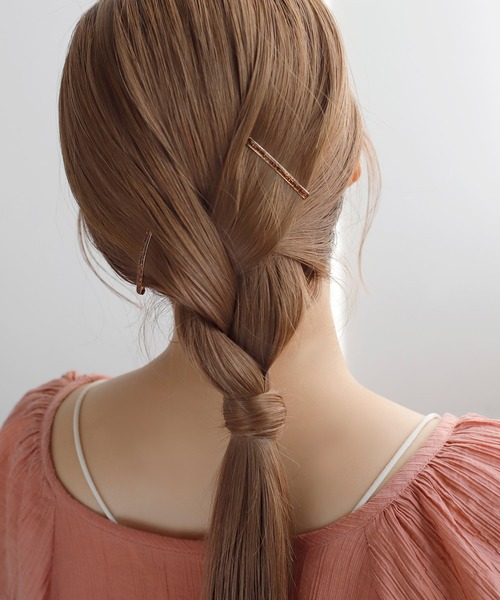 ANEMONE（アネモネ）の「ラメヘアピン[2本セット]（ヘアピン・レディース・シルバー/ブラウン・FREE）」の2枚目の写真